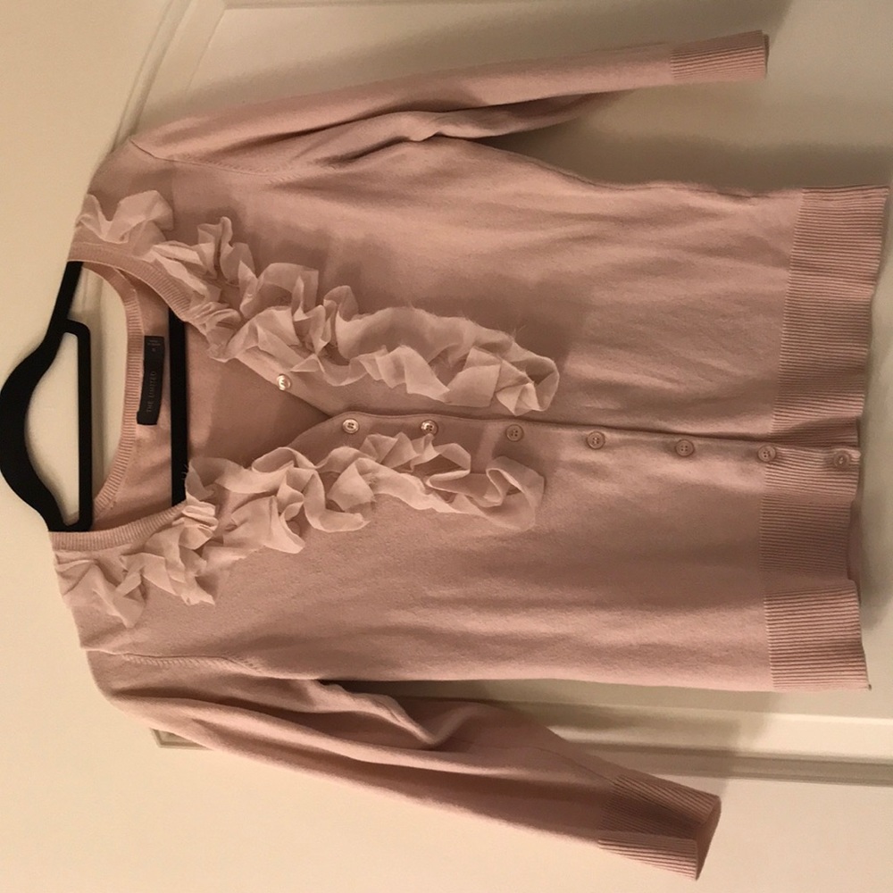 Limited 3/4 length sleeves rose pink cardigan